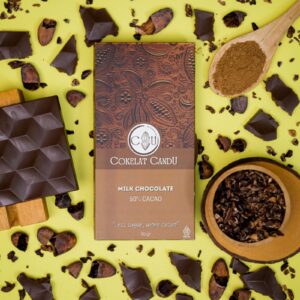 Cokelat Candu Milk Chocolate 50% Cacao – 70gr (Original / Almond / Cashew)
